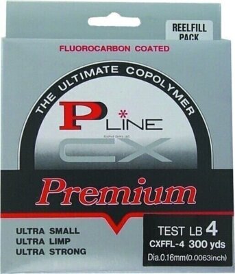 P-Line CXFFL-4 CX Premium Fluorocarbon-Coated Mono Filler Spool 4lb 300yd Clear-image