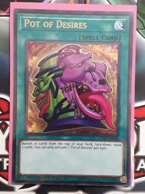 Yu-Gi-Oh! TCG Pot of Desires 2017 Mega-Tins Promos CT14-EN004 Limited Ultra Rare-image
