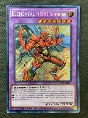 Yu-Gi-Oh TCG #LDS3-EN104 Elemental HERO Sunrise Limited Edition Secret Rare LP-image