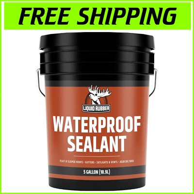 Superior Waterproof Sealant for Flat & Metal Roofs – 5 Gallon Heavy-Duty Coating-image