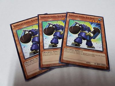 3x Yu-Gi-Oh 2015 Mega-Tin Mega Pack  #MP15-EN067 Superheavy Samurai Blue Brawler-image