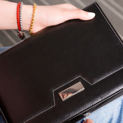 A5 Faux Leather Zipper Journal Notebook Refillable Paper Writing Diary 160 Pages-image