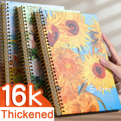 B5 Hard Cover Vintage Journal Spiral Notebook Lined Paper Writing Diary 300Pages-image
