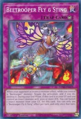 1x Beetrooper Fly & Sting - 1st E NM Eng YuGiOh - 2022 Mega Tin - Pharoah's Gods-image
