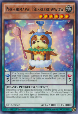 Yugioh! LP Performapal Bubblebowwow - MP17-EN062 - Common - 1st Edition Lightly -image