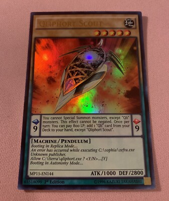 Yu-Gi-Oh! Qliphort Scout MP15-EN144 Ultra Rare 1st Ed Near Mint-image