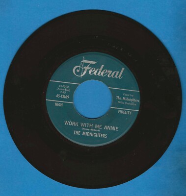 Midnighters 45 RPM Until I Die/Work With Me Annie Federal 12169-image