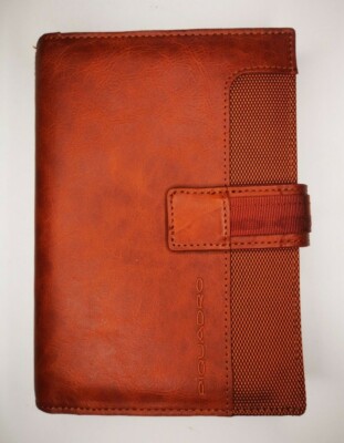 Piquadro Leather Synthetic Agenda Organizer Planner Cover Medium BrownItaly-image