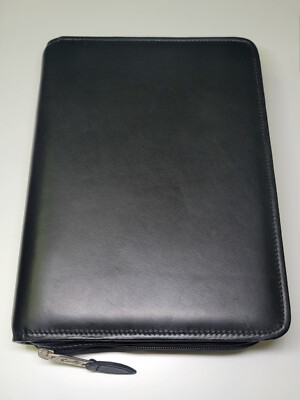 Scully Buttercalf Leather 3 Ring Zip Planner 10x7.5x1.75