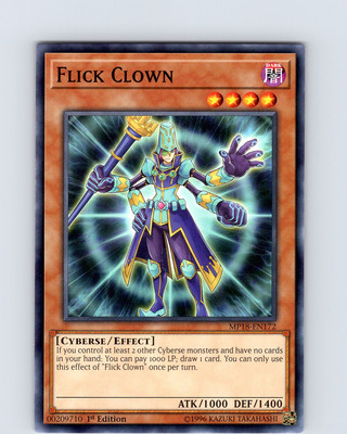 Yu-Gi-Oh TCG Flick Clown MP18-EN172 1st Edition Common Card NM-image