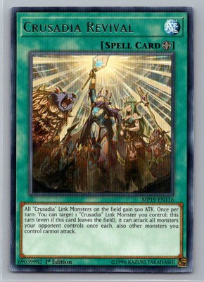 Crusadia Revival #MP19-EN116 2019 Gold Sarcophagus Tin Mega Pack Rare G37-image
