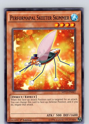 Yu-Gi-Oh TCG Performapal Skeeter Skimmer MP15-EN061 1st Edition Common Card NM-image