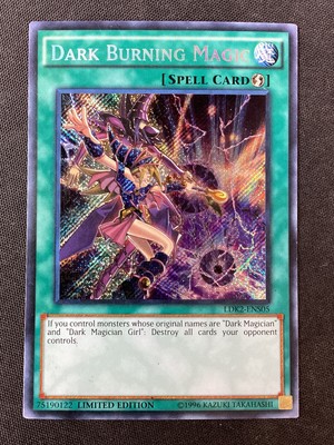 Yu-Gi-Oh TCG #LDK2-ENS05 Dark Burning Magic Limited Edition Secret Rare MP-image