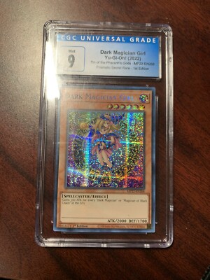 CGC 9 Dark Magician Girl 2022 Mega tin of pharaoh gods  Prismatic rare Near Mint-image