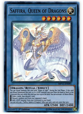 Yugioh! LP Saffira, Queen of Dragons - MP15-EN095 - Ultra Rare - 1st Edition Lig-image