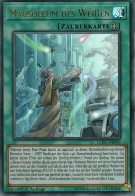 yugioh 1x Mausoleum of the White LCKC-EN036 ULTRA RARE 1ST EDITION GERMAN-image