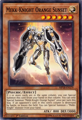 Mekk-Knight Orange Sunset - MP18-EN179 - Common - 1st Edition - Lightly Played-image