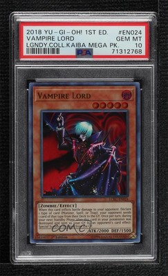 2018 Yu-Gi-Oh! - Legendary Collection Kaiba 1st Edition Vampire Lord PSA 10 z3i-image