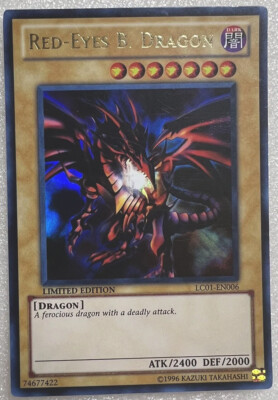 Limited Edition Red-Eyes B. Black Dragon LC01-EN006 Yugioh Legendary Collection-image