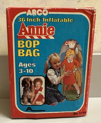 Little Orphan Annie Inflatable Bop Bag 36” Tall 1981 Made by Arco New In Box-image