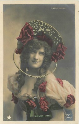 c1910 Stage Actress Annie Heath occupation Postcard 25-5315-image