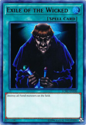 Yu-Gi-Oh Card - LCKC-EN100 - EXILE OF THE WICKED (ultra rare holo) - NM/Mint-image