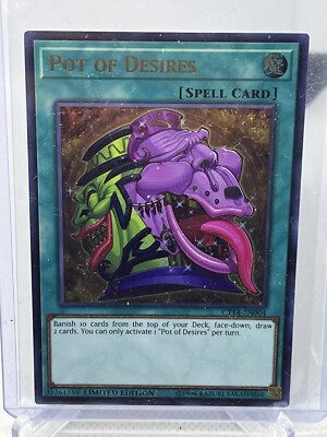 *** POT OF DESIRES *** ULTRA RARE CT14-EN004 MINT/NM CONDITION YUGIOH!-image