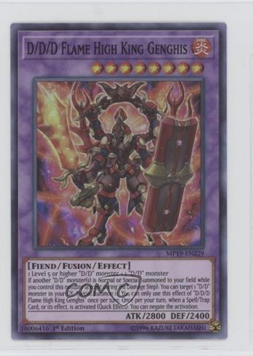 2019 Yu-Gi-Oh! Gold Sarcophagus Tin Mega Pack D/D/D Flame High King Genghis 4p8-image