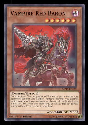 Yugioh Vampire Red Baron #MP19-EN238 2019 Gold Sarcophagus Tin Mega Pack LP-image