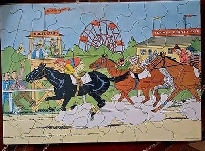  Little Orphan Annie 1930's Vintage Jig Saw Puzzle.  Complete-image