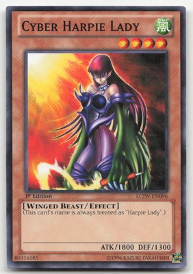 Yu-Gi-Oh TCG #LCJW-EN096 Cyber Harpie Lady 1st Edition Common LP-image