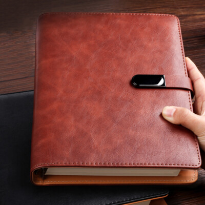 PU Leather Refillable Journal A5 Notebook Lined Paper Writing Diary 240 Pages-image