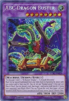 *** ABC-DRAGON BUSTER *** 1ST EDITION SECRET RARE (NM) LCKC-EN059 YUGIOH!-image