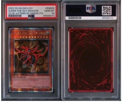 PSA10 GEM MINT SLIFER THE SKY DRAGON QCSE-ATTRIBUTE ERROR-ITA  2023 YU-GI-OH!-image