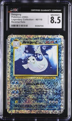 CGC 8.5 NM MINT + Dewgong 40/110 Legendary (Collection) Reverse Holo Pokemon-image
