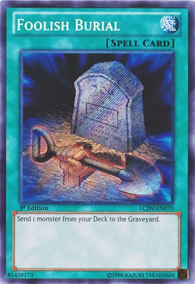 Foolish Burial - LCJW-EN070 - Secret Rare - 1st Edition Near Mint Legendary Coll-image