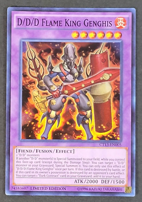 Yugioh TCG - D/D/D Flame King Genghis - CT13-EN005 - Limited Edition, NM/LP 2016-image