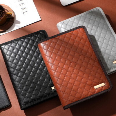 A5 Faux Leather Zipper Journal Notebook Refillable Paper Writing Diary 200 Pages-image
