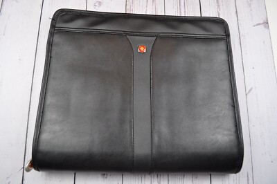 SwissGear Wenger Folio Binder Vinyl Notebook Organizer Black-image