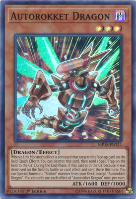 Autorokket Dragon - MP18-EN111 - Super Rare - 1st Edition Heavily Played 2018 Me-image