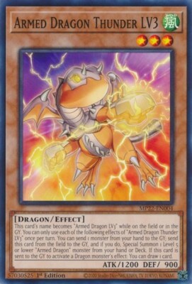 1x Armed Dragon Thunder LV3 - 1st NM Eng YuGiOh - 2022 Mega Tin - Pharoah's Gods-image