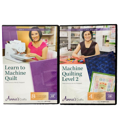New Learn to Machine Quilt & Machine Quilting Level 2 Annie's Crafts DVD Set-image