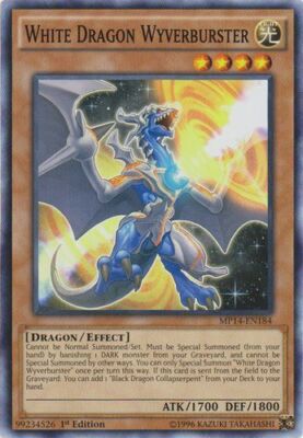 1x White Dragon Wyverburster - MP14-EN184 - Common - 1st Edition MP14 - 2014 Meg-image