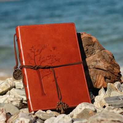 PU Leather Vintage Journal A5 Notebook Lined/Blank Paper Writing Diary 192 Pages-image