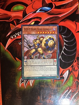 Yugioh D/D/D Rebel King Leonidas MP23-EN277 1st Edition Near Mint Mega Pack 2023-image