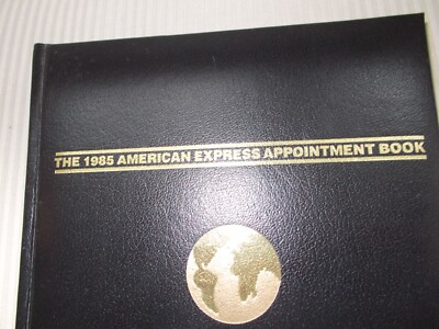 Vintage - The 1985 American Express Appointment Book – Black Leather Cover-image