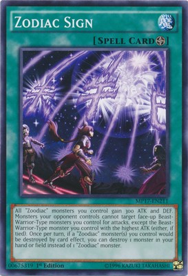 Zodiac Sign - MP17-EN211 - Common - 1st Edition - Lightly Played-image