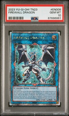 Firewall Dragon PSA 10 - TN23-EN008 - Quarter Century Secret Rare - Yugioh-image