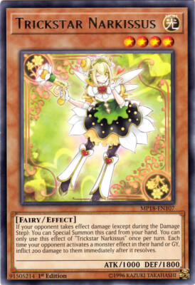 Trickstar Narkissus - MP18-EN107 - Rare - 1st Edition x3 - Near Mint-image