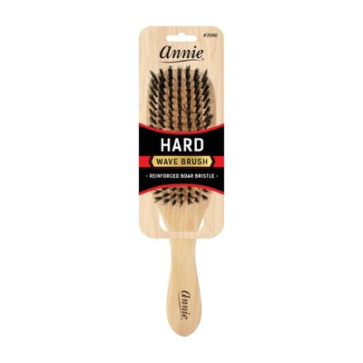 Annie Hard Wave Boar & Nylon Bristle Brush Light Brown-image